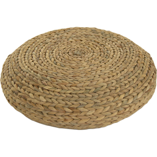 Floor Pillow by Zentique in brown and water hyacinth. Made from unique in a cottage & farmhouse style.