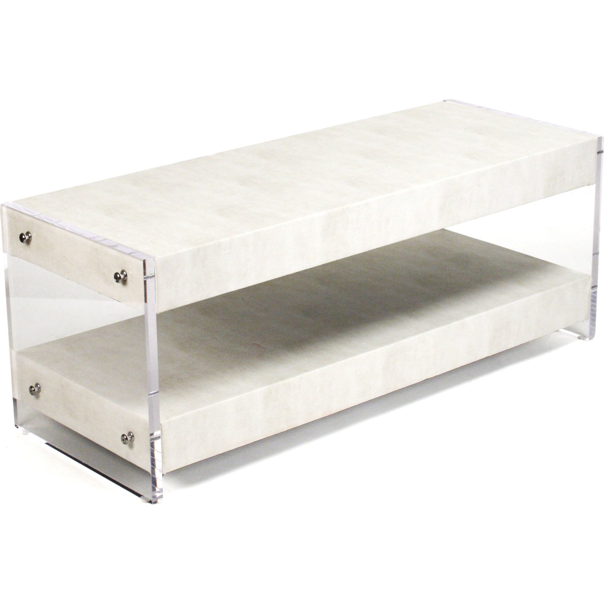 Paella Acrylic Coffee Table by Zentique in white vinyl and acrylic. Made from acrylic in a modern style.