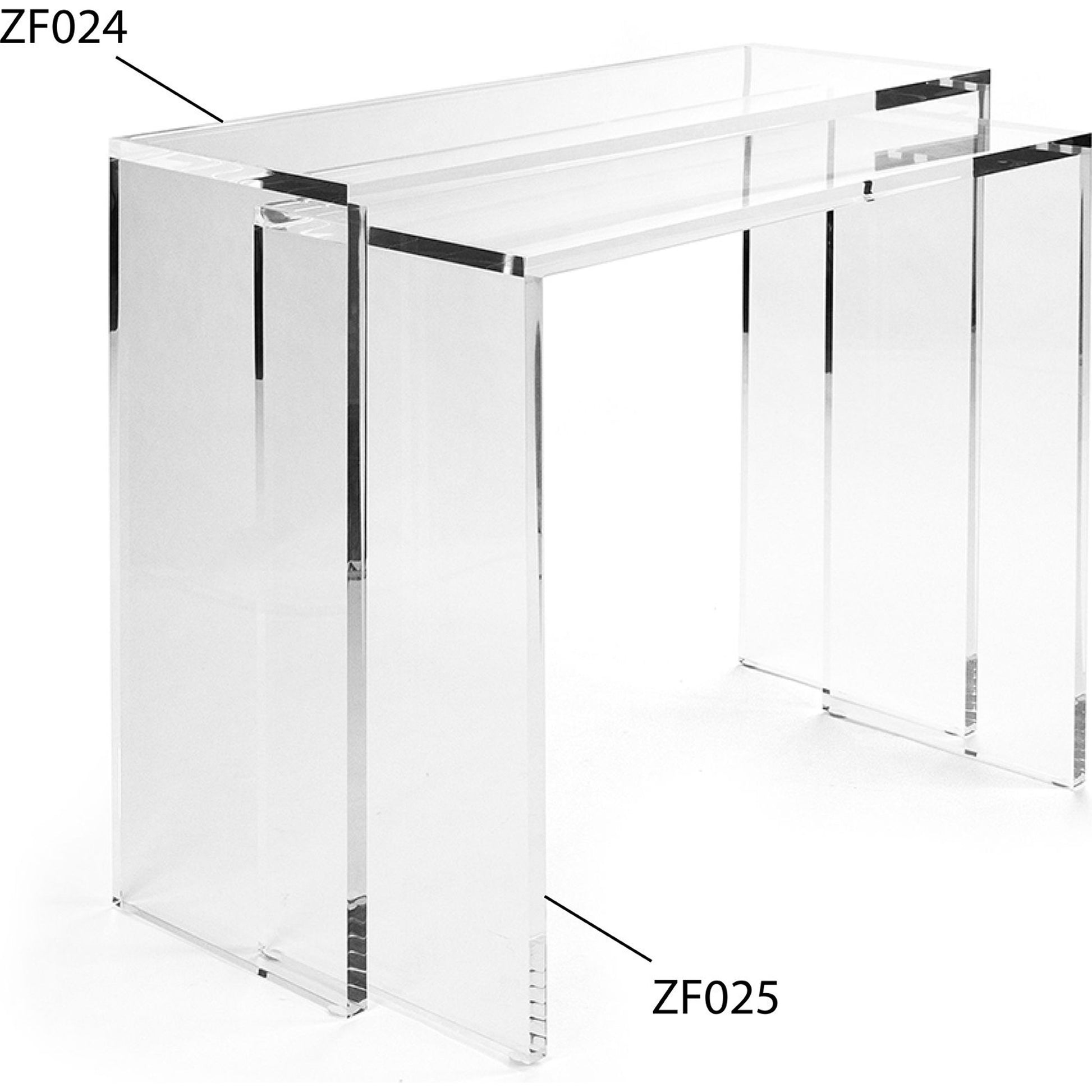 Cleon Acrylic Console by Zentique in clear and acrylic. Made from unique in a modern style.