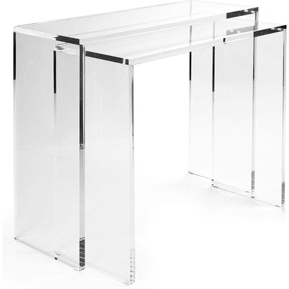 Cleon Acrylic Console by Zentique in clear and acrylic. Made from unique in a modern style.