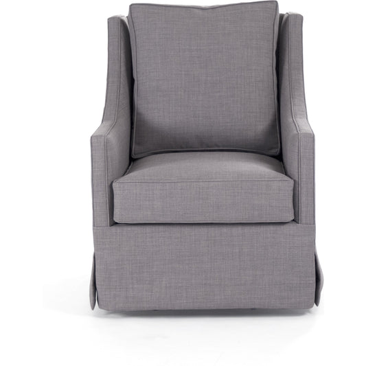 Carrie Chair by Zentique in 100% polyester, blue-gray and wood. Made from unique in a transitional style.