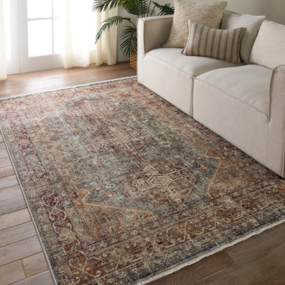 Zefira ZFA16 Rug by Jaipur Living in red, blue. Made from 100% polypropylene in a unique style.
