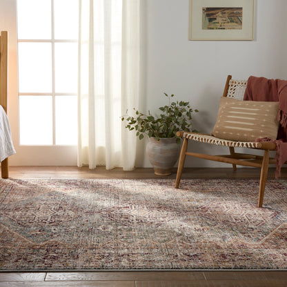 Zefira ZFA16 Rug by Jaipur Living in red, blue. Made from 100% polypropylene in a unique style.
