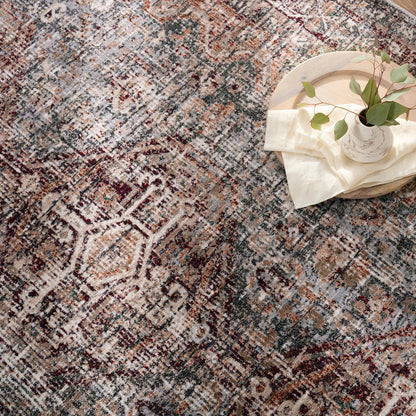 Zefira ZFA16 Rug by Jaipur Living in red, blue. Made from 100% polypropylene in a unique style.