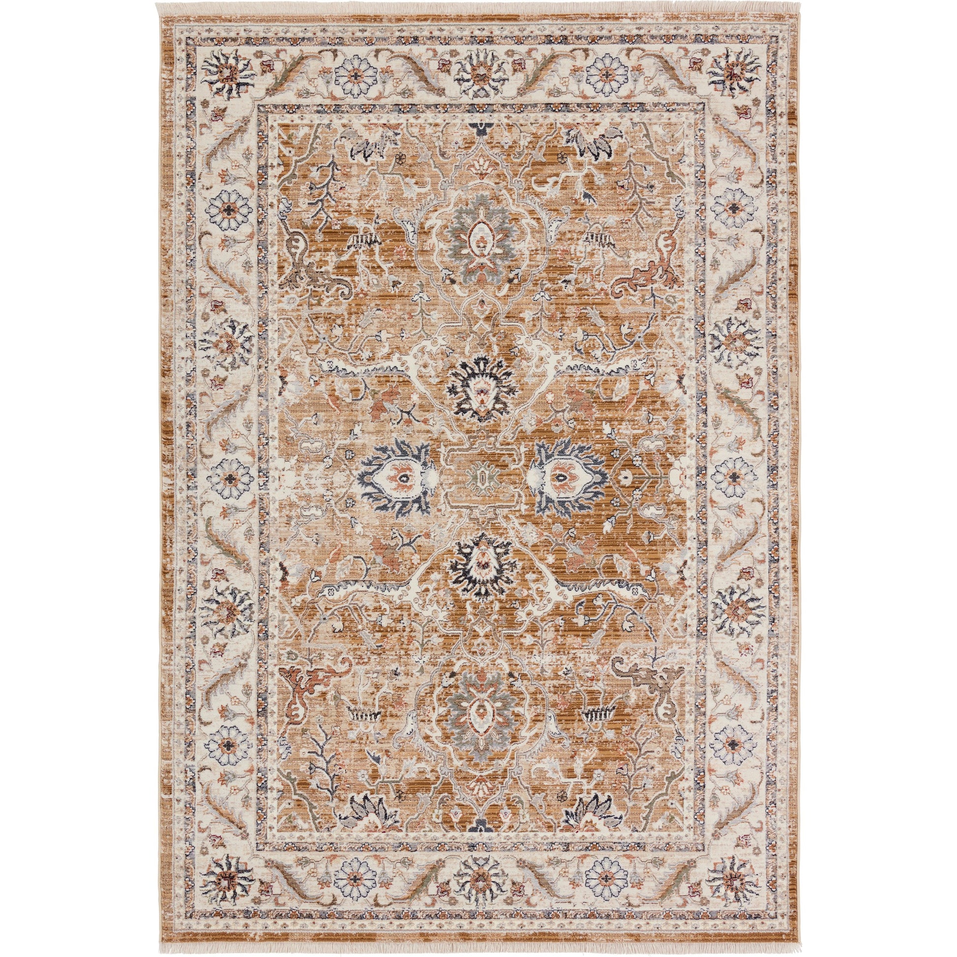Zefira ZFA18 Rug by Jaipur Living in brown, cream. Made from 100% polypropylene in a unique style.