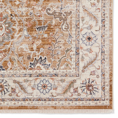 Zefira ZFA18 Rug by Jaipur Living in brown, cream. Made from 100% polypropylene in a unique style.