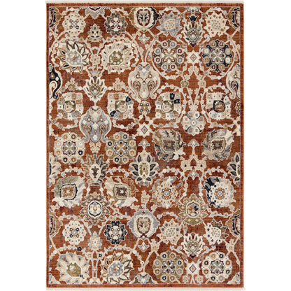 Zefira ZFA22 Rug by Jaipur Living in orange, cream. Made from 100% polypropylene in a unique style.
