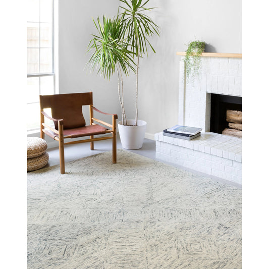 Ziva ZV-05 Rug by Loloi II in sky. Made from 100% wool in a modern style.