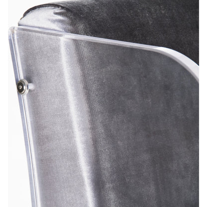 Acrylic Sofa by Zentique in natural linen and acrylic, reclaimed oak. Made from unique in a modern style.