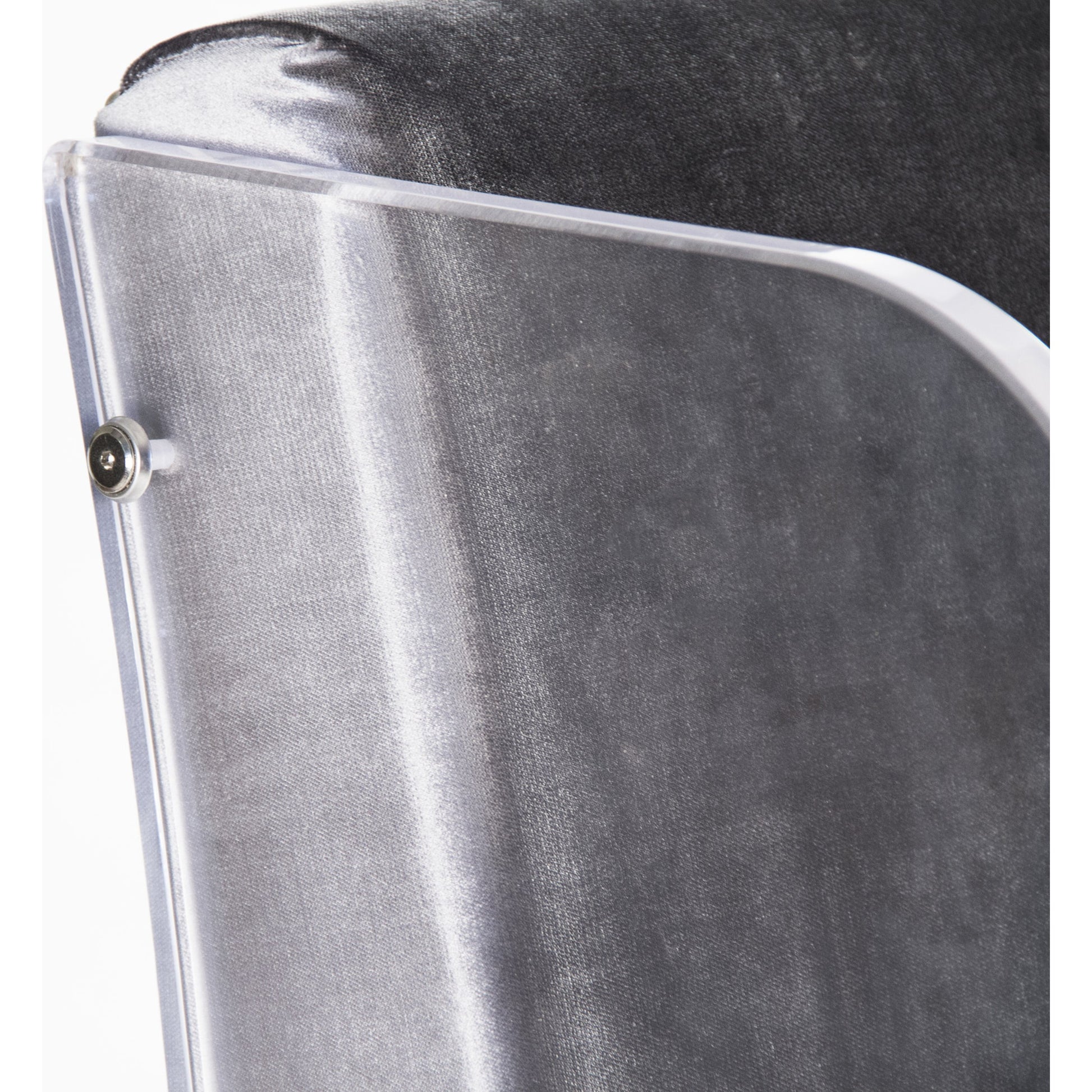 Acrylic Sofa by Zentique in natural linen and acrylic, reclaimed oak. Made from unique in a modern style.