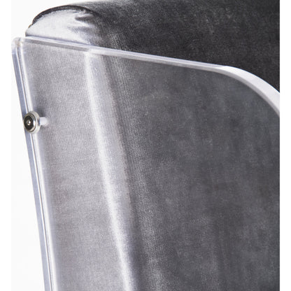 Acrylic Sofa by Zentique in natural linen and acrylic, reclaimed oak. Made from unique in a modern style.