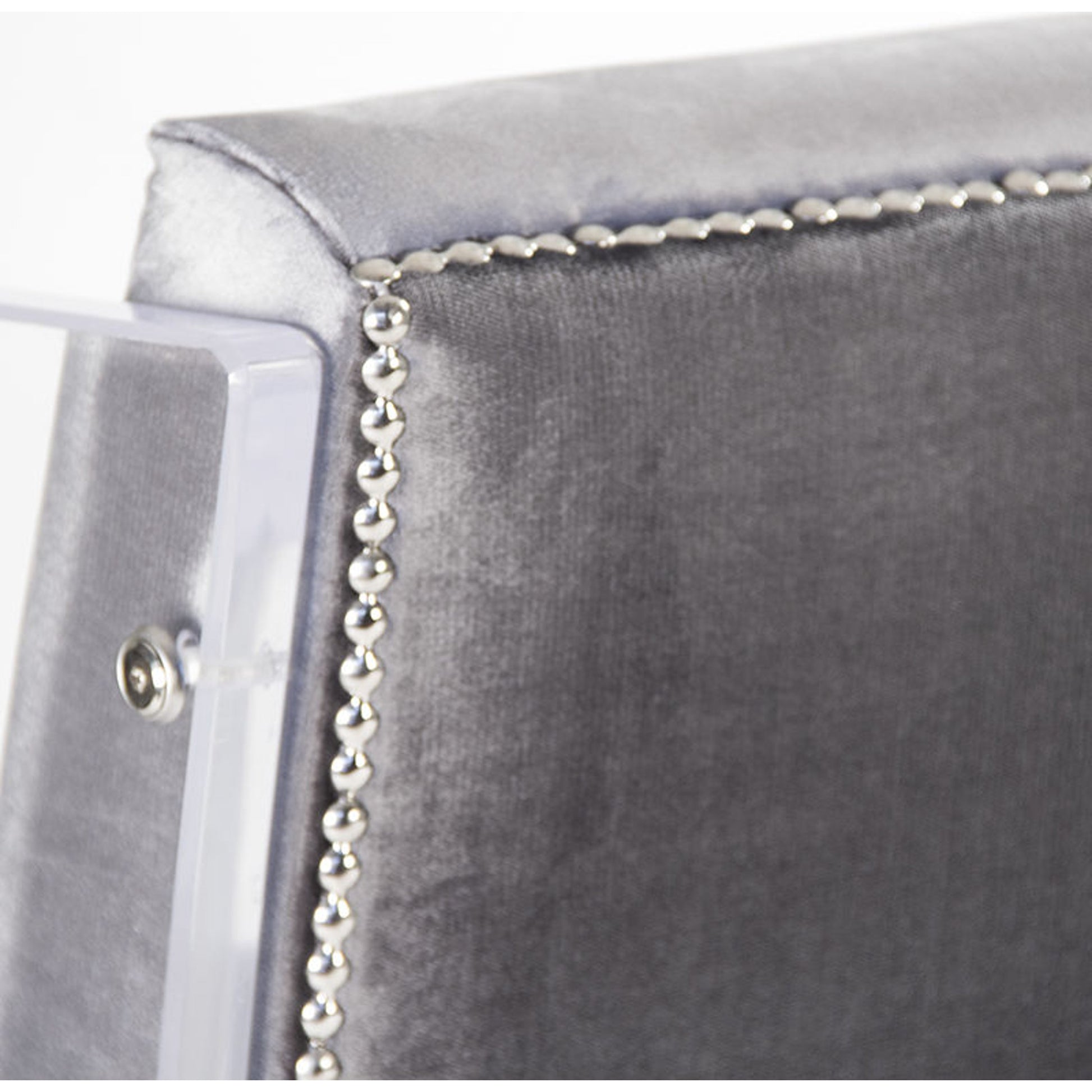 Acrylic Sofa by Zentique in natural linen and acrylic, reclaimed oak. Made from unique in a modern style.