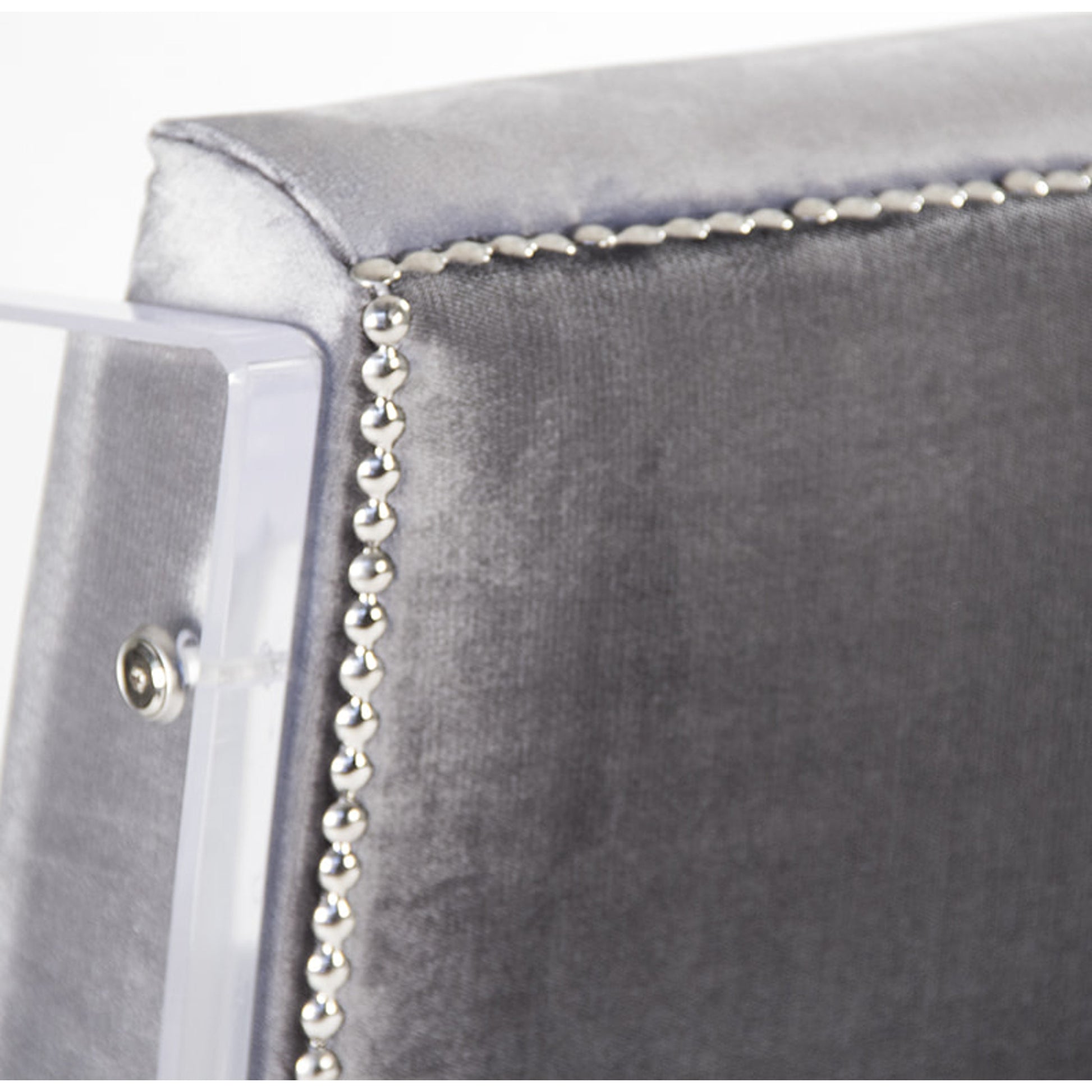 Acrylic Sofa by Zentique in natural linen and acrylic, reclaimed oak. Made from unique in a modern style.