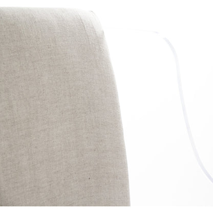 Acrylic Sofa by Zentique in natural linen and acrylic, reclaimed oak. Made from unique in a modern style.