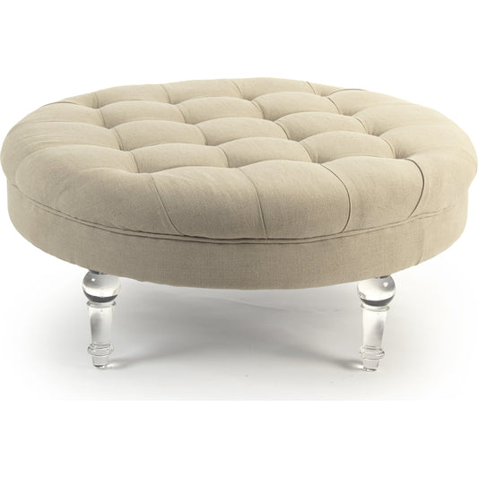 Adalene Ottoman by Zentique in acrylic. Made from unique in a transitional style.