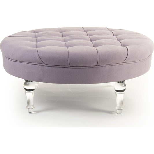 Adalene Ottoman by Zentique in acrylic. Made from unique in a transitional style.
