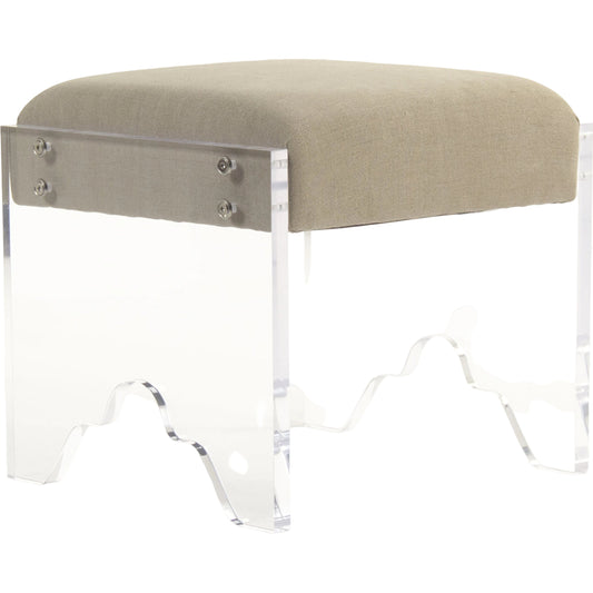 Addie Stool by Zentique in natural linen and acrylic. Made from unique in a modern style.