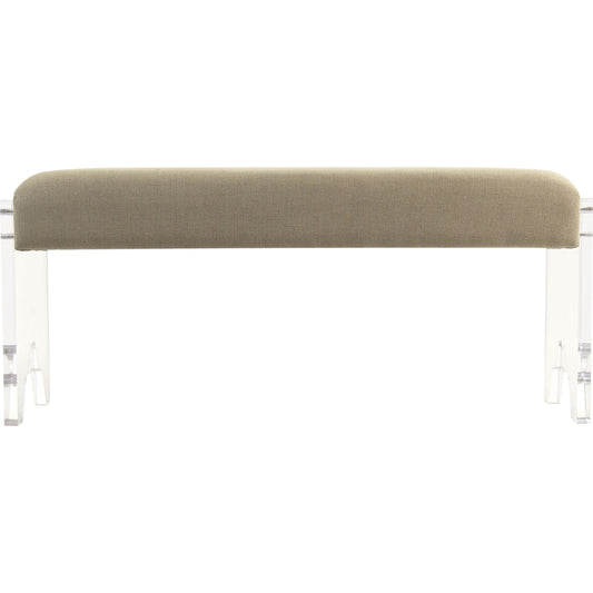 Addie Bench by Zentique in natural linen and acrylic. Made from unique in a modern style.