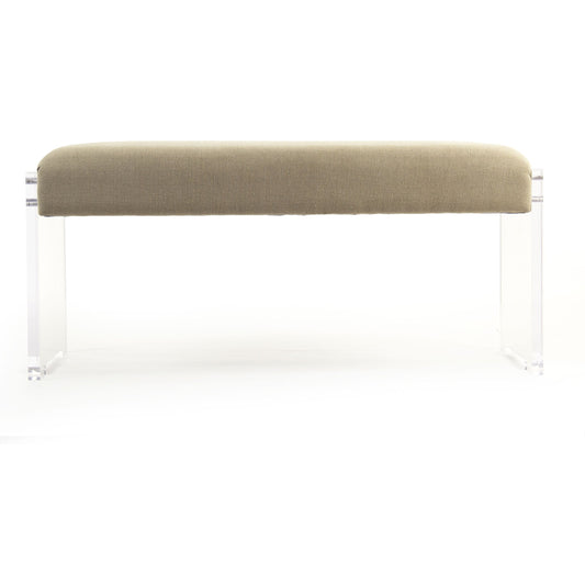 Adela Bench by Zentique in natural linen and acrylic. Made from unique in a modern style.