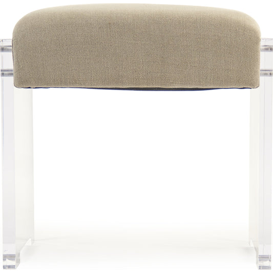 Adela Stool by Zentique in natural linen and acrylic. Made from unique in a modern style.