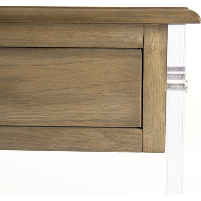 Talon Console by Zentique in brown, clear and oak, acrylic. Made from unique in a modern style.