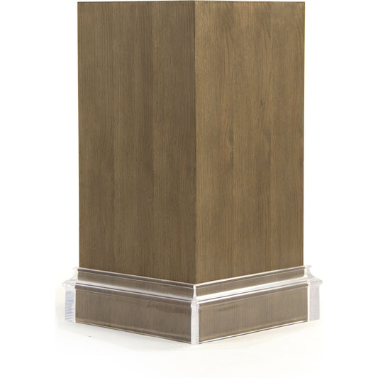 Olivier Stand by Zentique in brown, clear and oak, acrylic. Made from unique in a modern style.