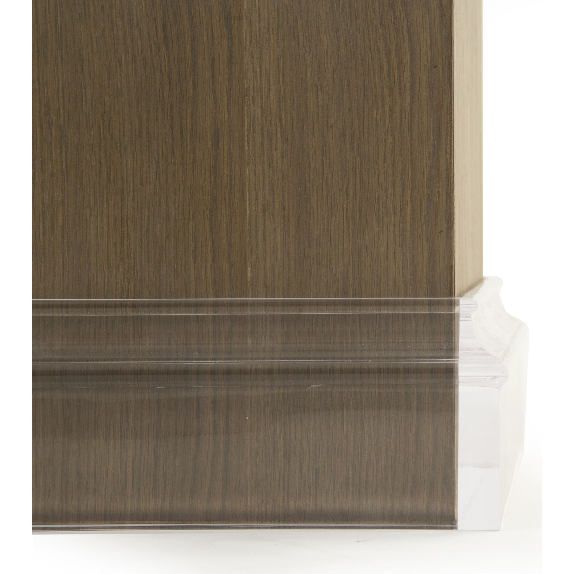 Olivier Stand by Zentique in brown, clear and oak, acrylic. Made from unique in a modern style.