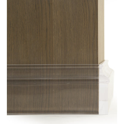 Olivier Stand by Zentique in brown, clear and oak, acrylic. Made from unique in a modern style.