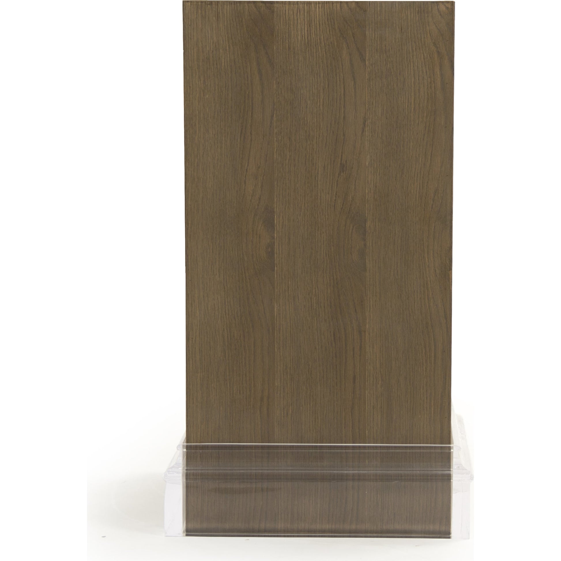 Olivier Stand by Zentique in brown, clear and oak, acrylic. Made from unique in a modern style.