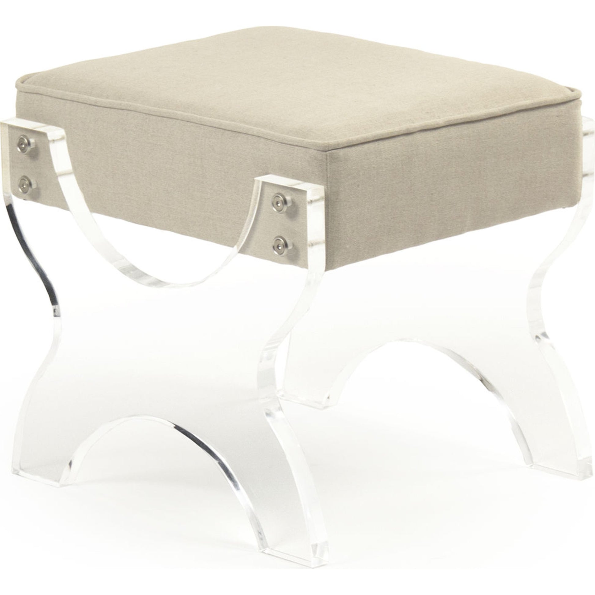 Melodie Stool by Zentique in natural linen and acrylic. Made from unique in a modern style.