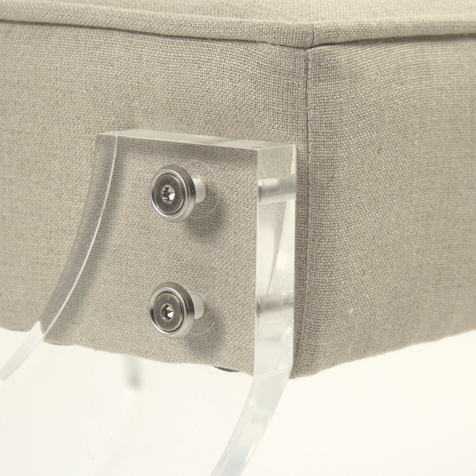 Melodie Stool by Zentique in natural linen and acrylic. Made from unique in a modern style.