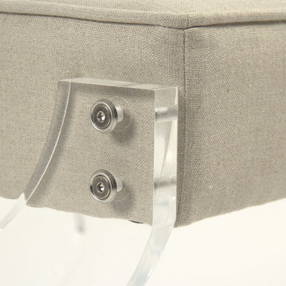 Melodie Stool by Zentique in natural linen and acrylic. Made from unique in a modern style.