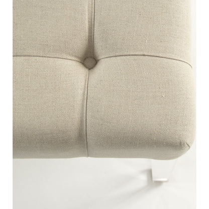 Meline Bench by Zentique in natural linen and acrylic. Made from unique in a modern style.