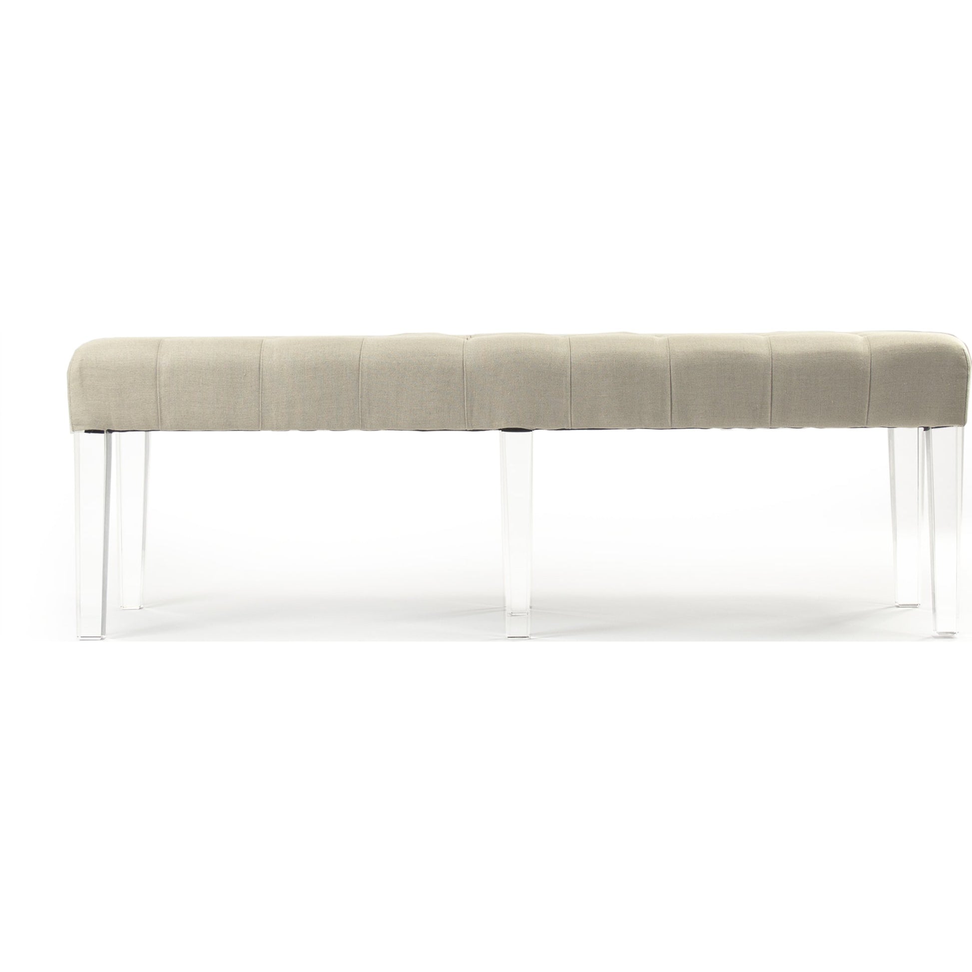 Meline Bench by Zentique in natural linen and acrylic. Made from unique in a modern style.