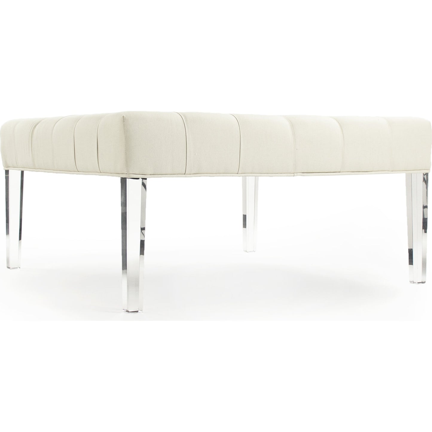 005 S-338174 | Additional Silo | Raylen Ottoman by Zentique in cream cotton and acrylic. Made from unique in a modern style.