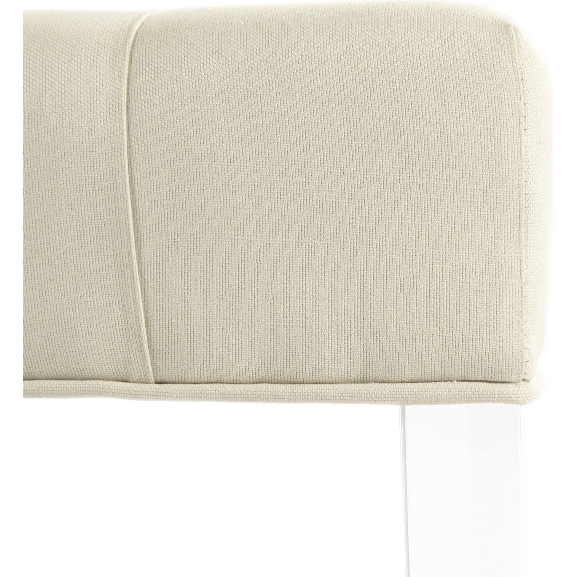 Raylen Ottoman by Zentique in cream cotton and acrylic. Made from unique in a modern style.