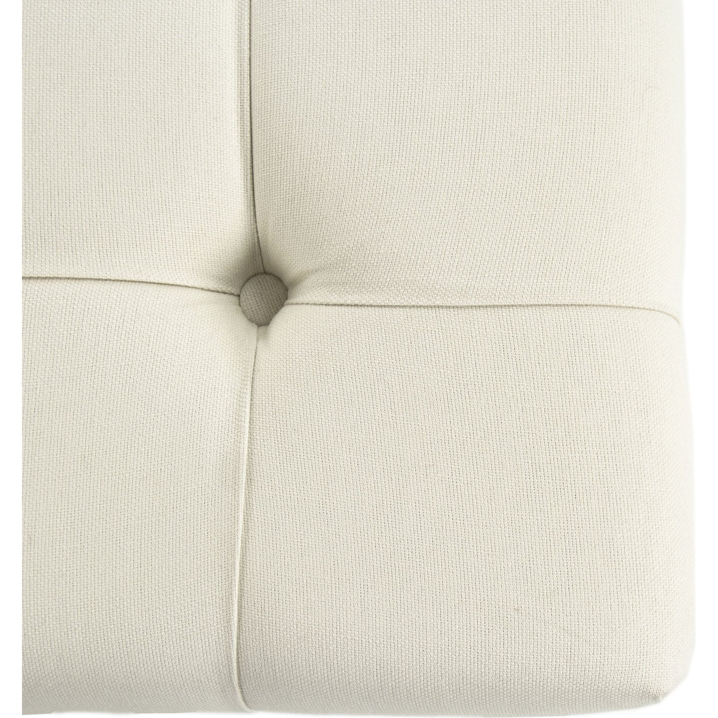003 S-338174 | Closeup | Raylen Ottoman by Zentique in cream cotton and acrylic. Made from unique in a modern style.