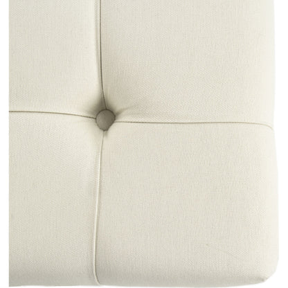 Raylen Ottoman by Zentique in cream cotton and acrylic. Made from unique in a modern style.