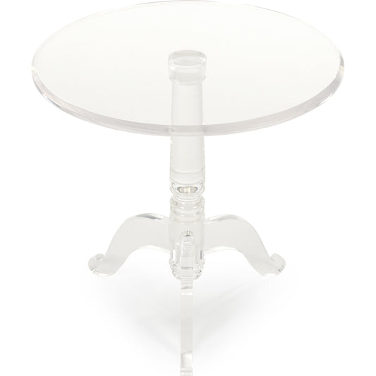 Celine Acrylic Side Table by Zentique in clear and acrylic. Made from unique in a transitional style.