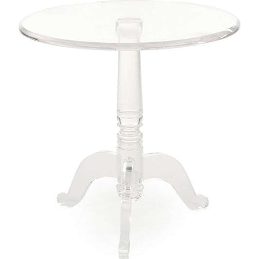 Celine Acrylic Side Table by Zentique in clear and acrylic. Made from unique in a transitional style.