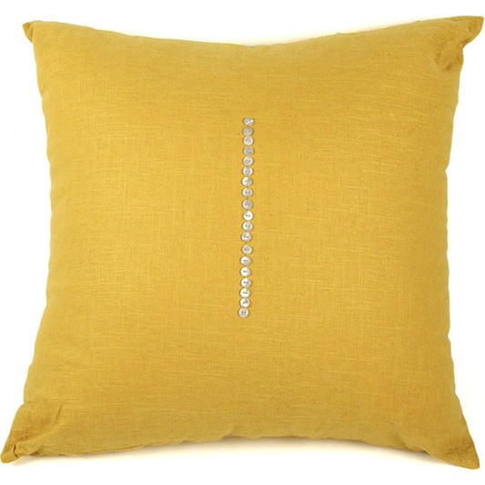 Canary Yellow Pillow by Zentique in canary yellow and linen. Made from unique in a modern style.