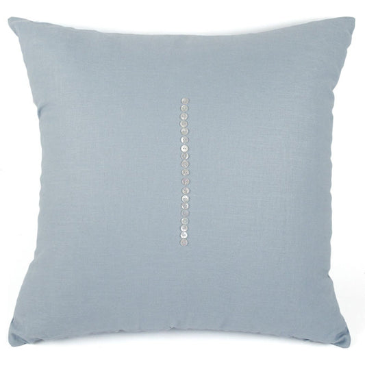 Sky Blue Pillow by Zentique in sky blue and linen. Made from unique in a modern style.