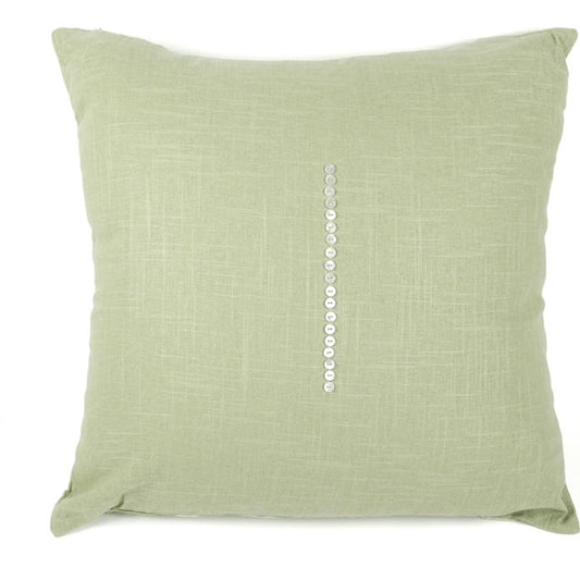 Soft Green Pillow by Zentique in soft green and linen. Made from unique in a modern style.