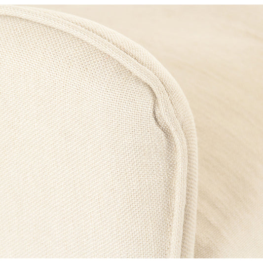 Berk Sofa by Zentique in linen and wood. Made from unique in a transitional style.