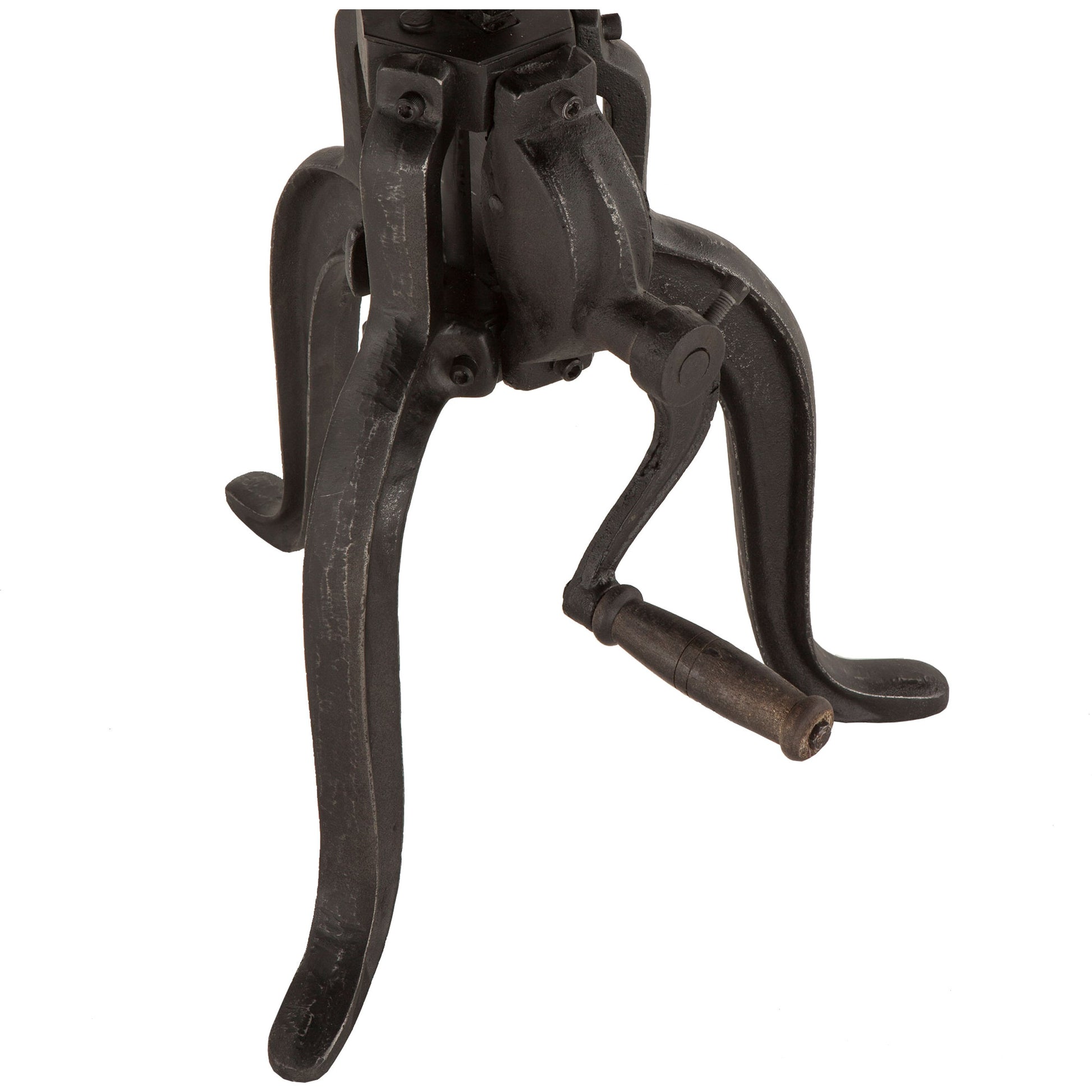 Artezia Industrial Adjustable Bistro Table by World Interiors in black and matte black. Made from cast iron in a rustic style.