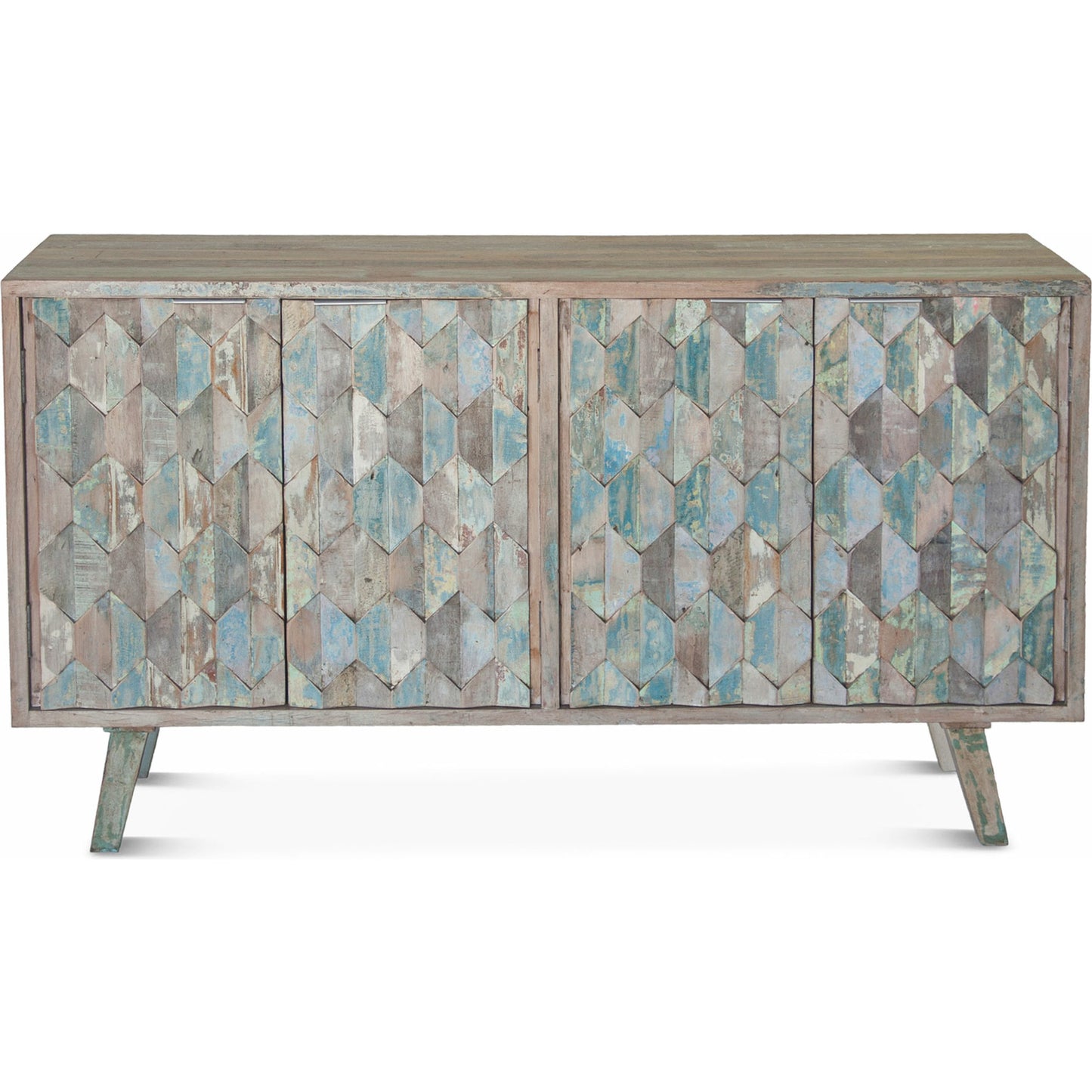 002 SR-876963 | Additional Silo | Cordoba Sideboard by World Interiors in teal and vintage teal. Made from teak wood in a coastal style.