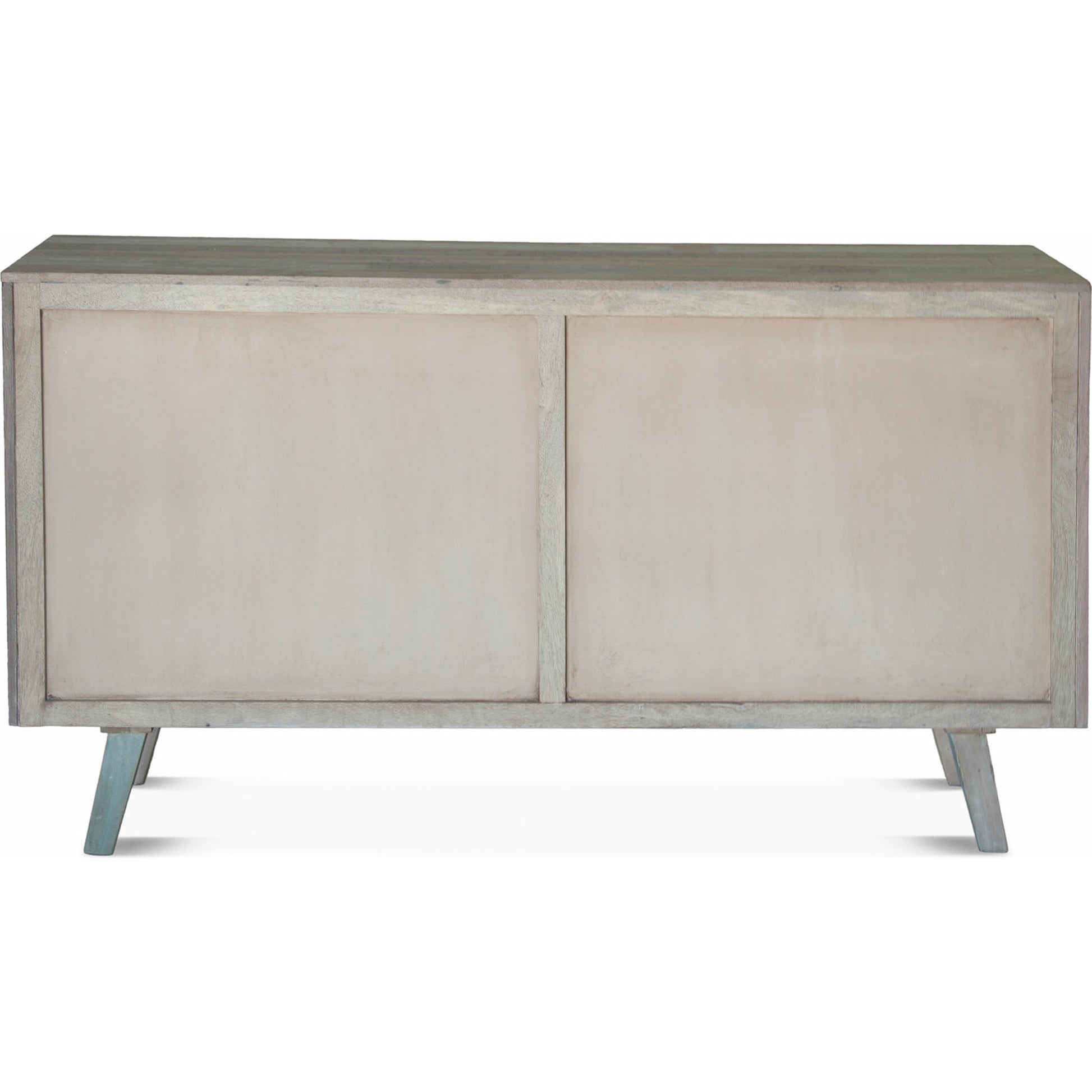 Cordoba Sideboard by World Interiors in teal and vintage teal. Made from teak wood in a coastal style.