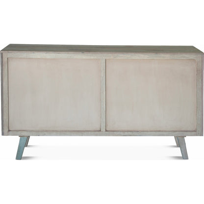 Cordoba Sideboard by World Interiors in teal and vintage teal. Made from teak wood in a coastal style.