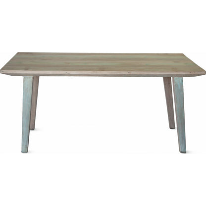 Cordoba Dining Table by World Interiors in teal and vintage teal. Made from teak wood in a cottage & farmhouse style.