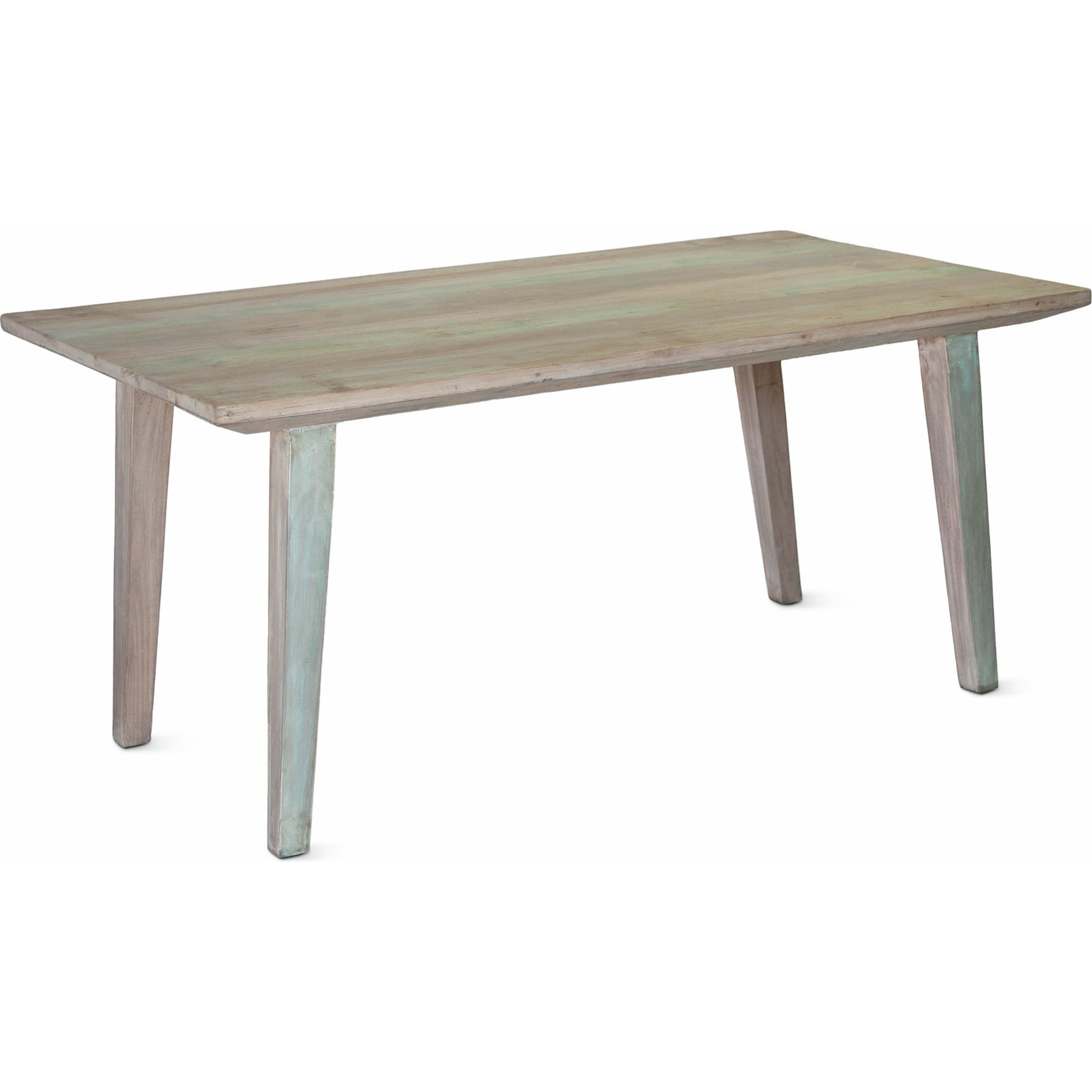 Cordoba Dining Table by World Interiors in teal and vintage teal. Made from teak wood in a cottage & farmhouse style.